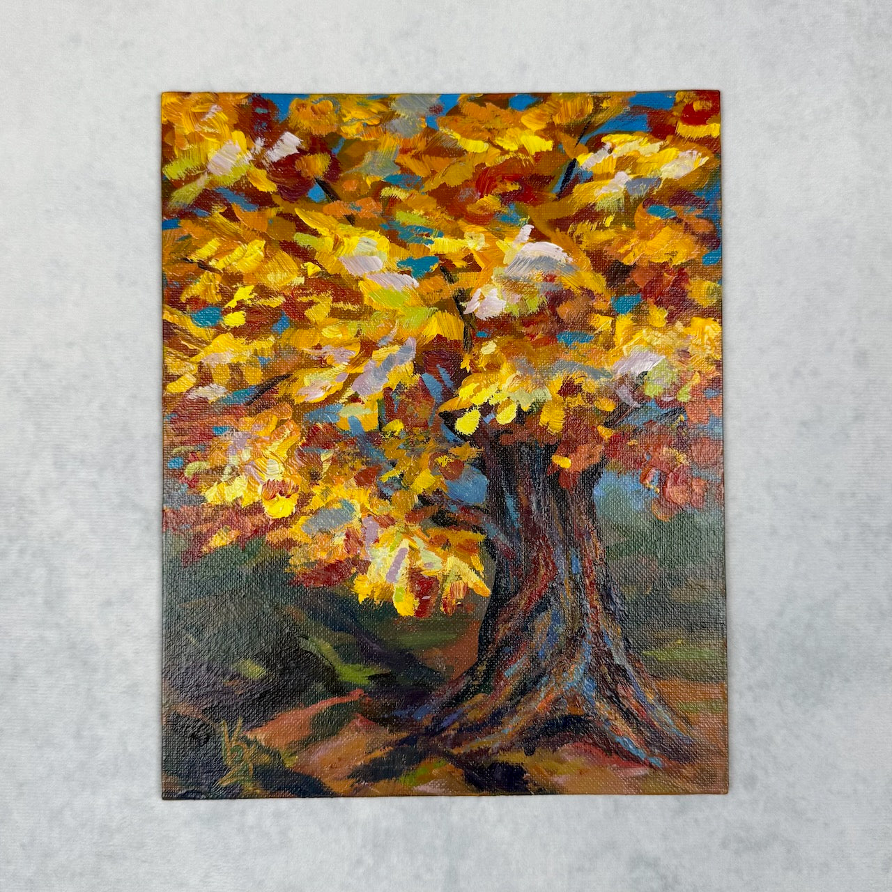 Amber fall. Print