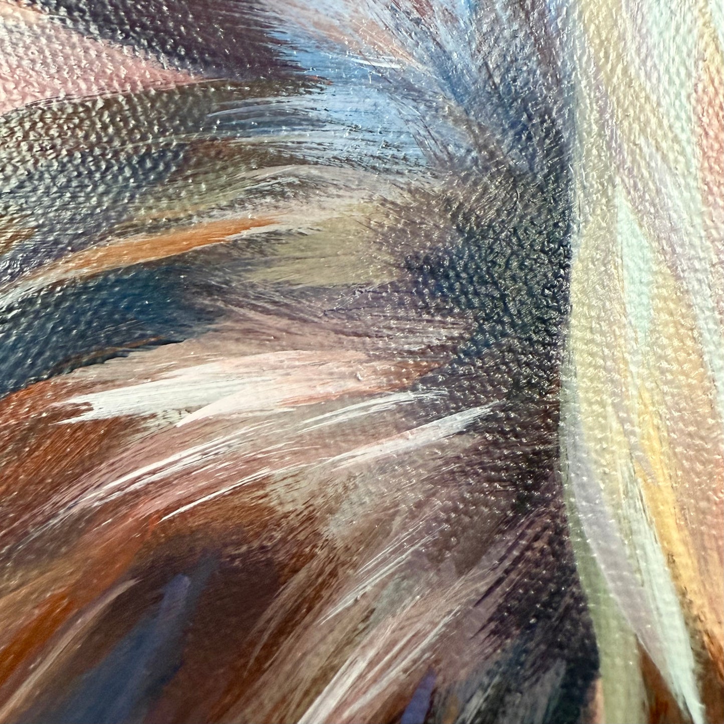 Rooster. Bright blue