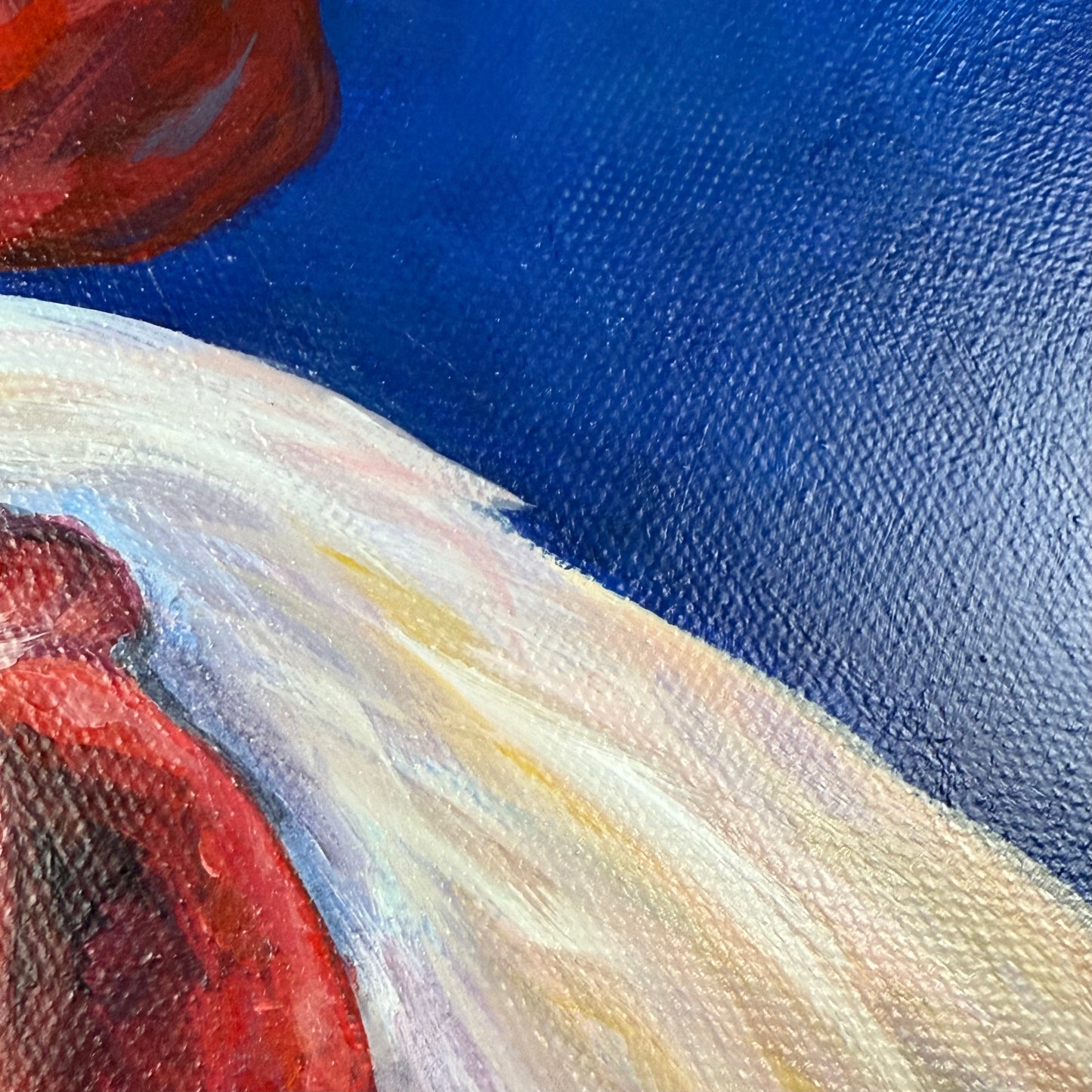 Rooster. Bright blue