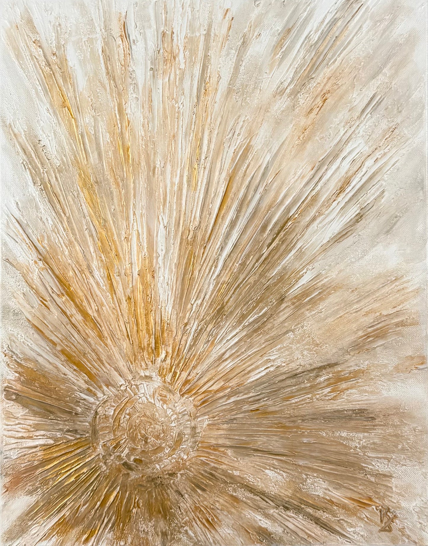 Solar Mandala. Honey gold