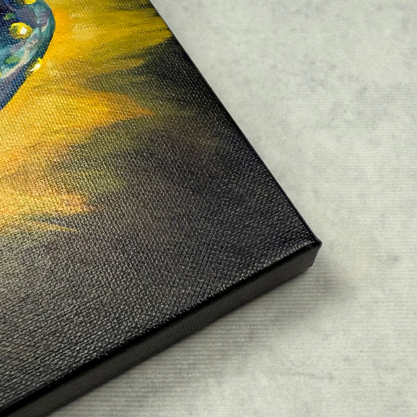 High-headed mushroom. Blue