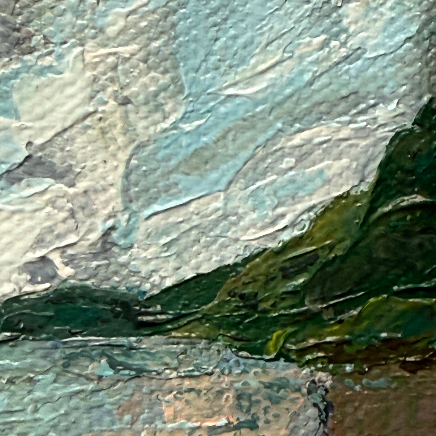 North shore. Grand Marais. Wall art, shelf decor, small original signed textured painting