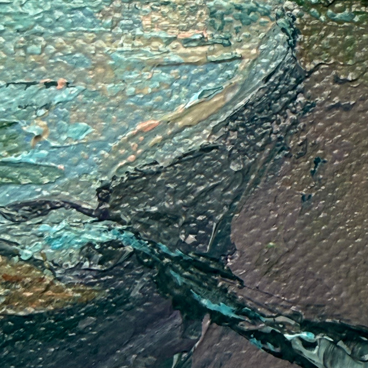 North shore. Grand Marais. Wall art, shelf decor, small original signed textured painting