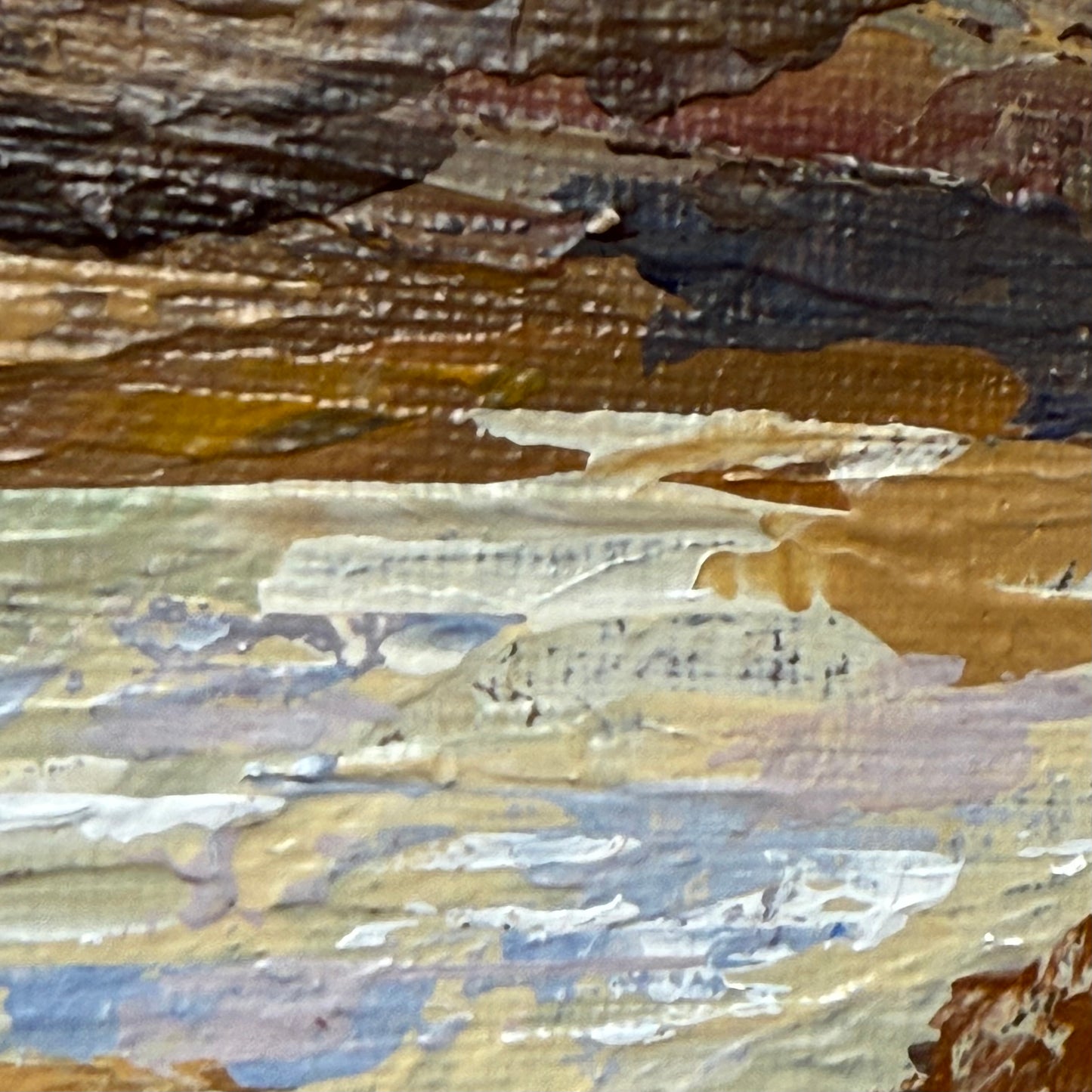 Whispers of the Grassland. Art, decor, optimistic original signed abstract landscape painting on canvas