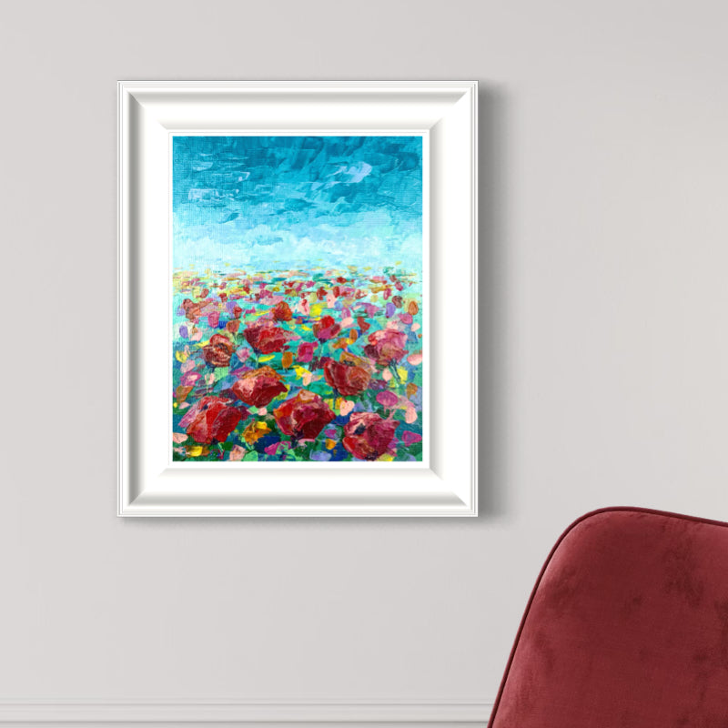 Flower wave. Poppies