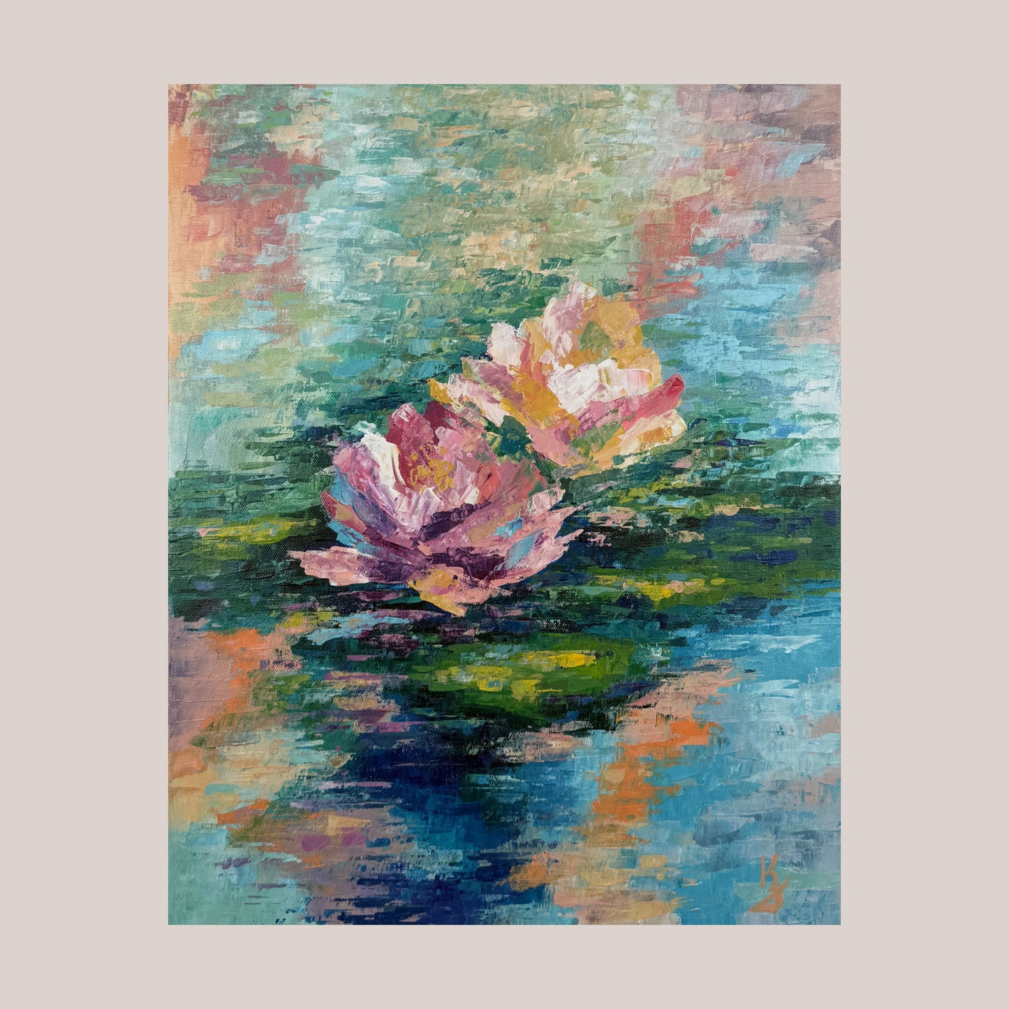 Lily pond. Azure