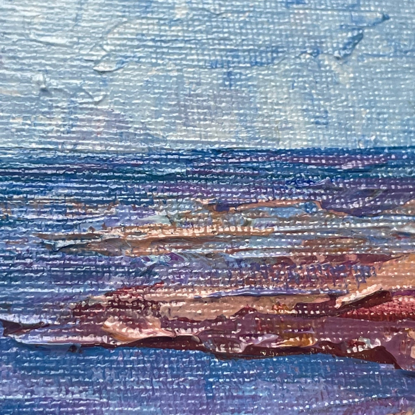 Park Point shallow... Art, decor, optimistic original signed landscape painting on canvas