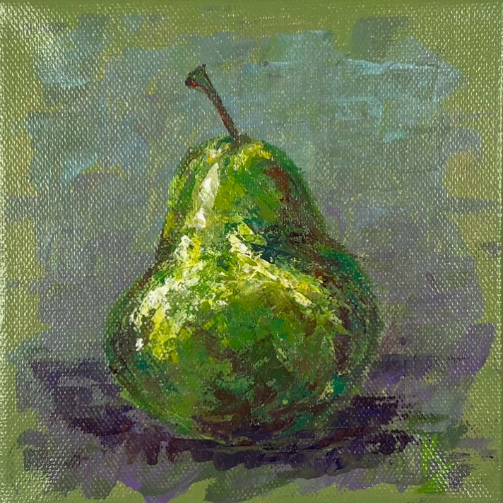 Pear. Green. Print