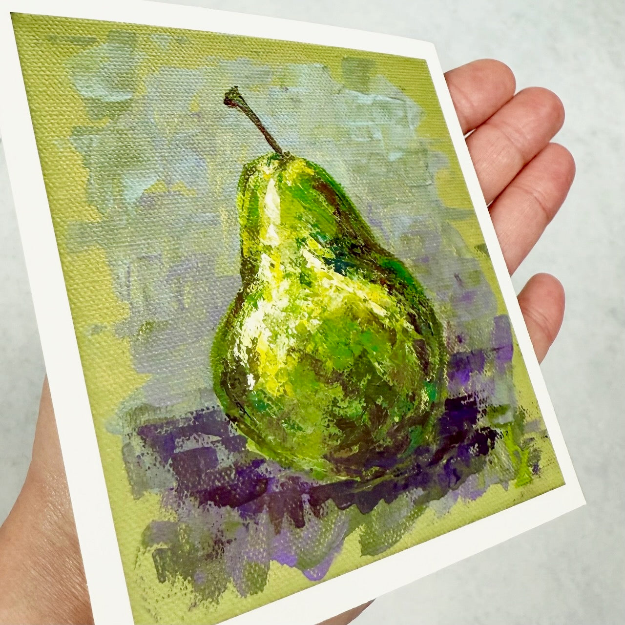Pear. Green. Print