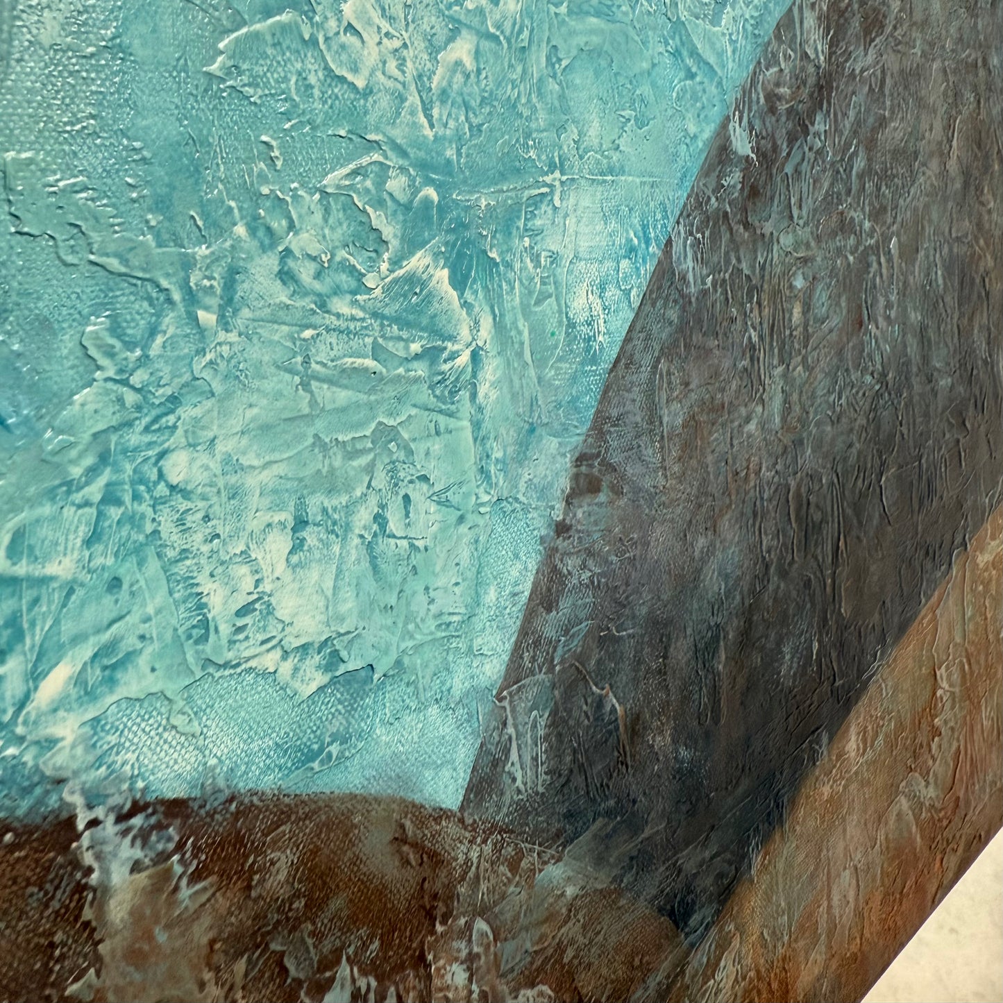 Cozy way home. Air. Art, wall decor, optimistic original large signed textured art on canvas