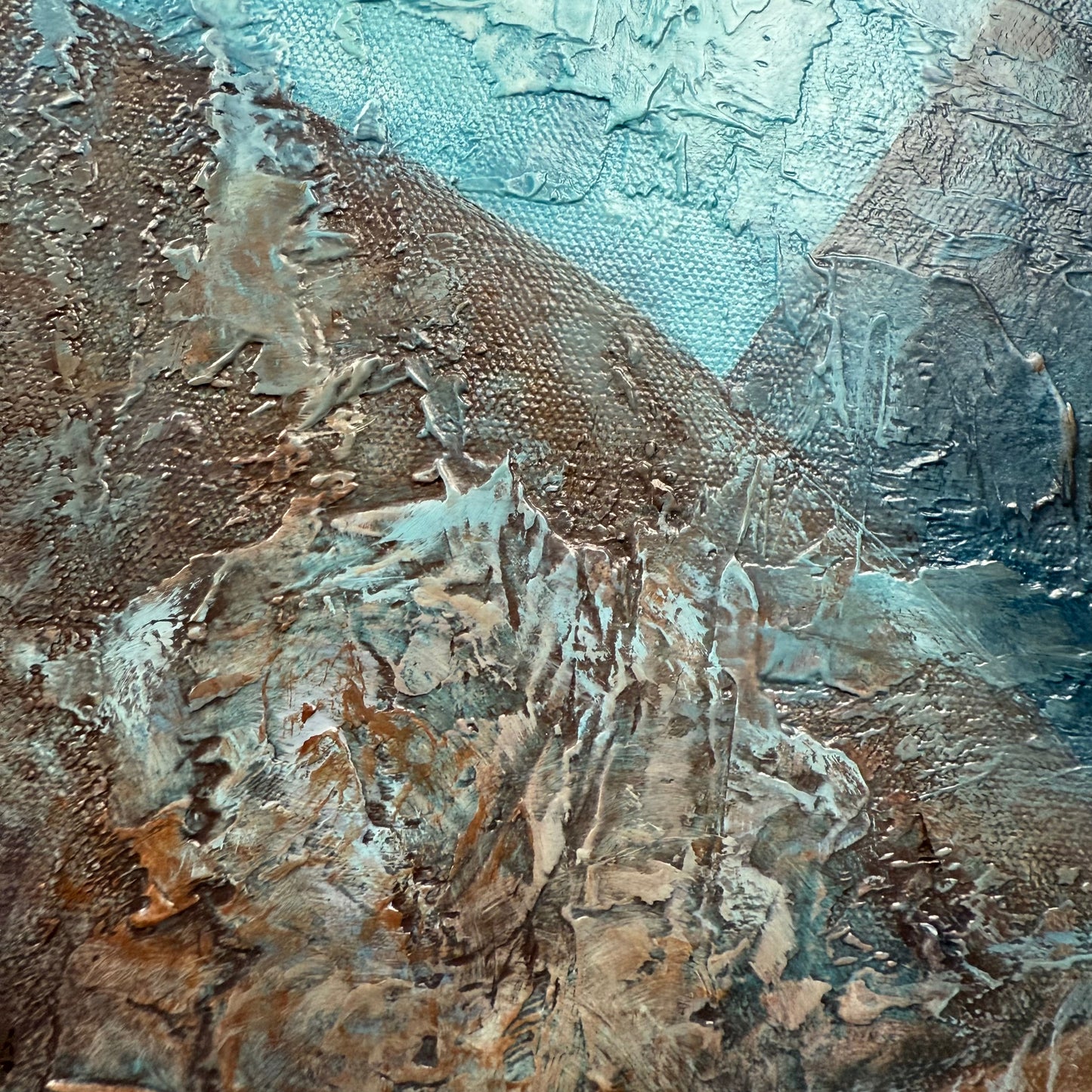 Cozy way home. Air. Art, wall decor, optimistic original large signed textured art on canvas