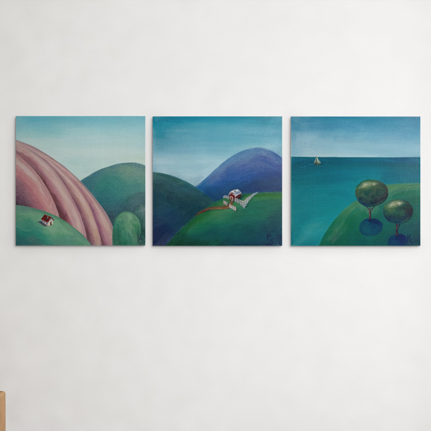 Cozy hills. Set of 3