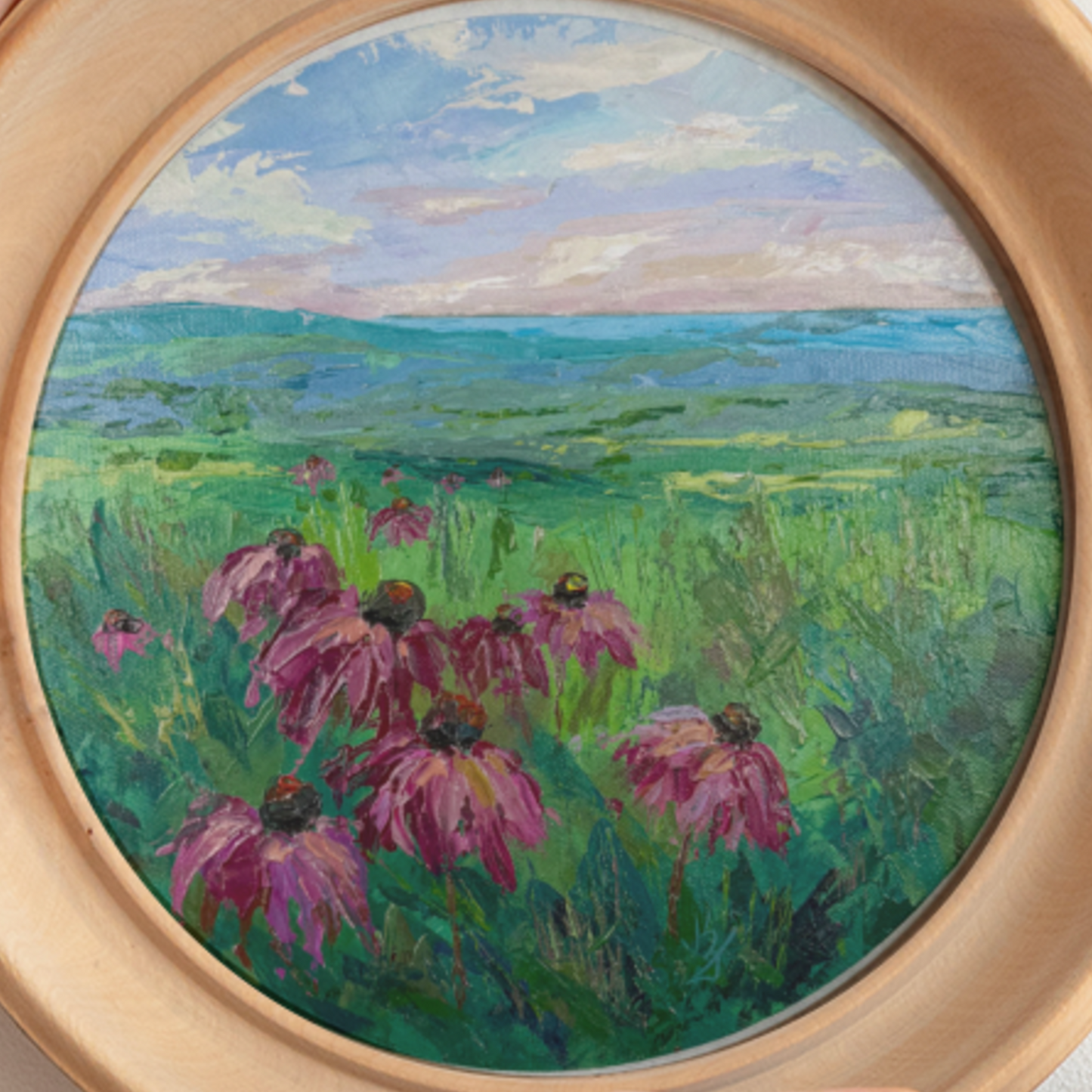 Stillness in Bloom. Coneflowers. Purple