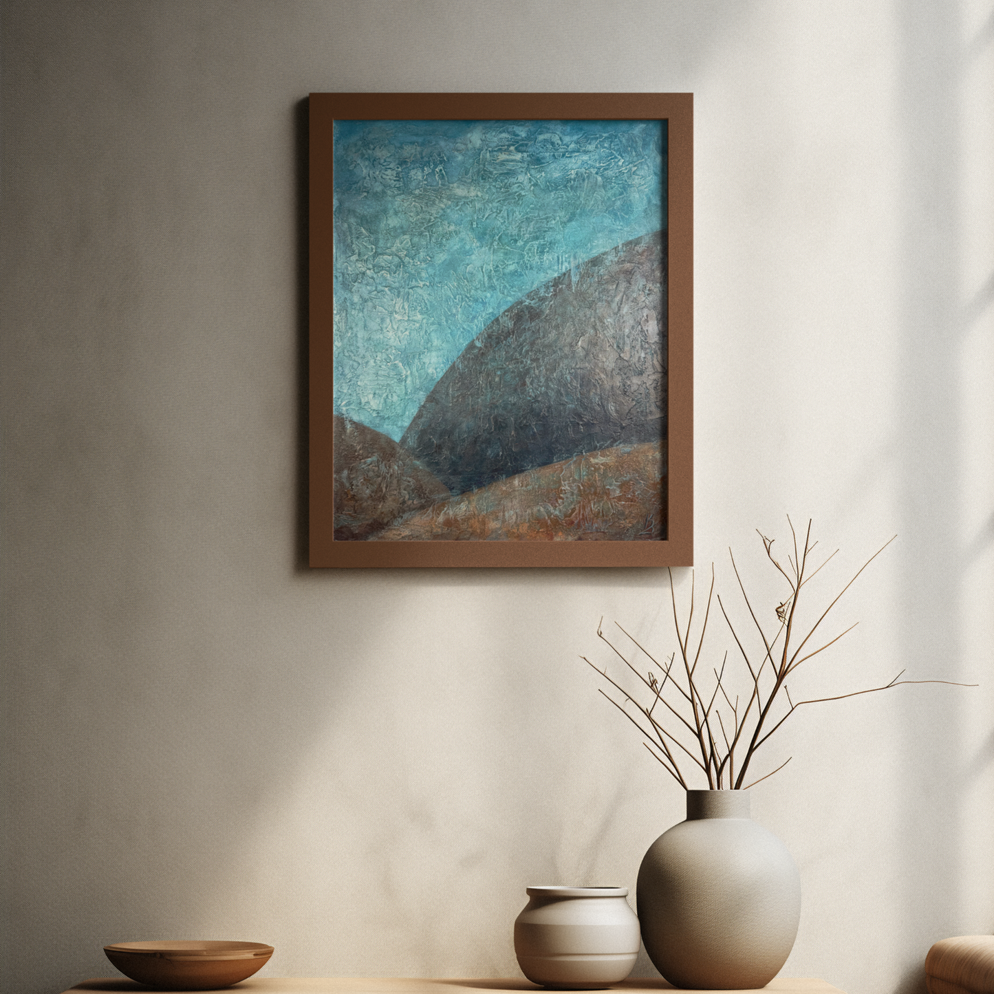Cozy way home. Air. Art, wall decor, optimistic original large signed textured art on canvas