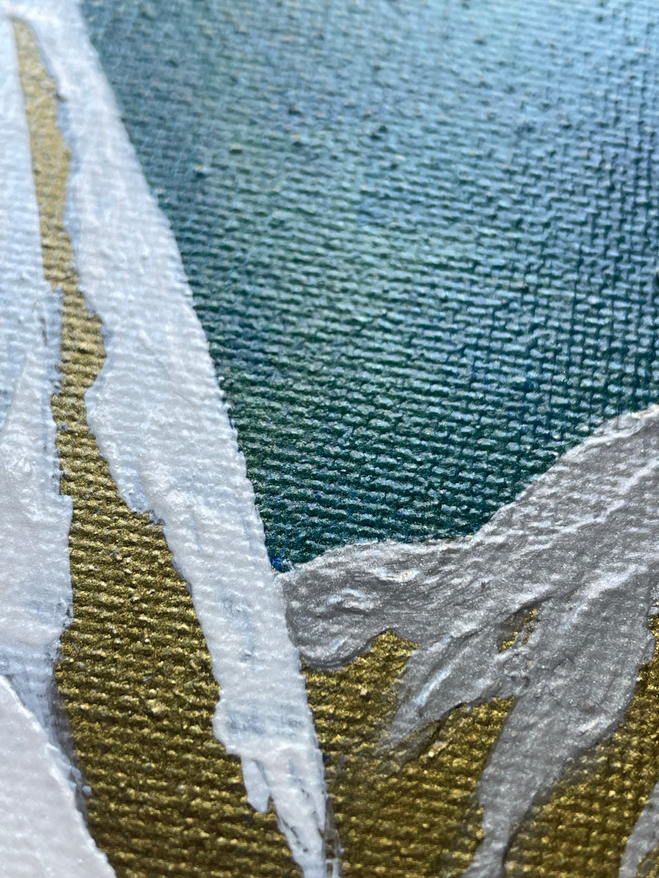 Golden Mountains... Original landscape painting on canvas
