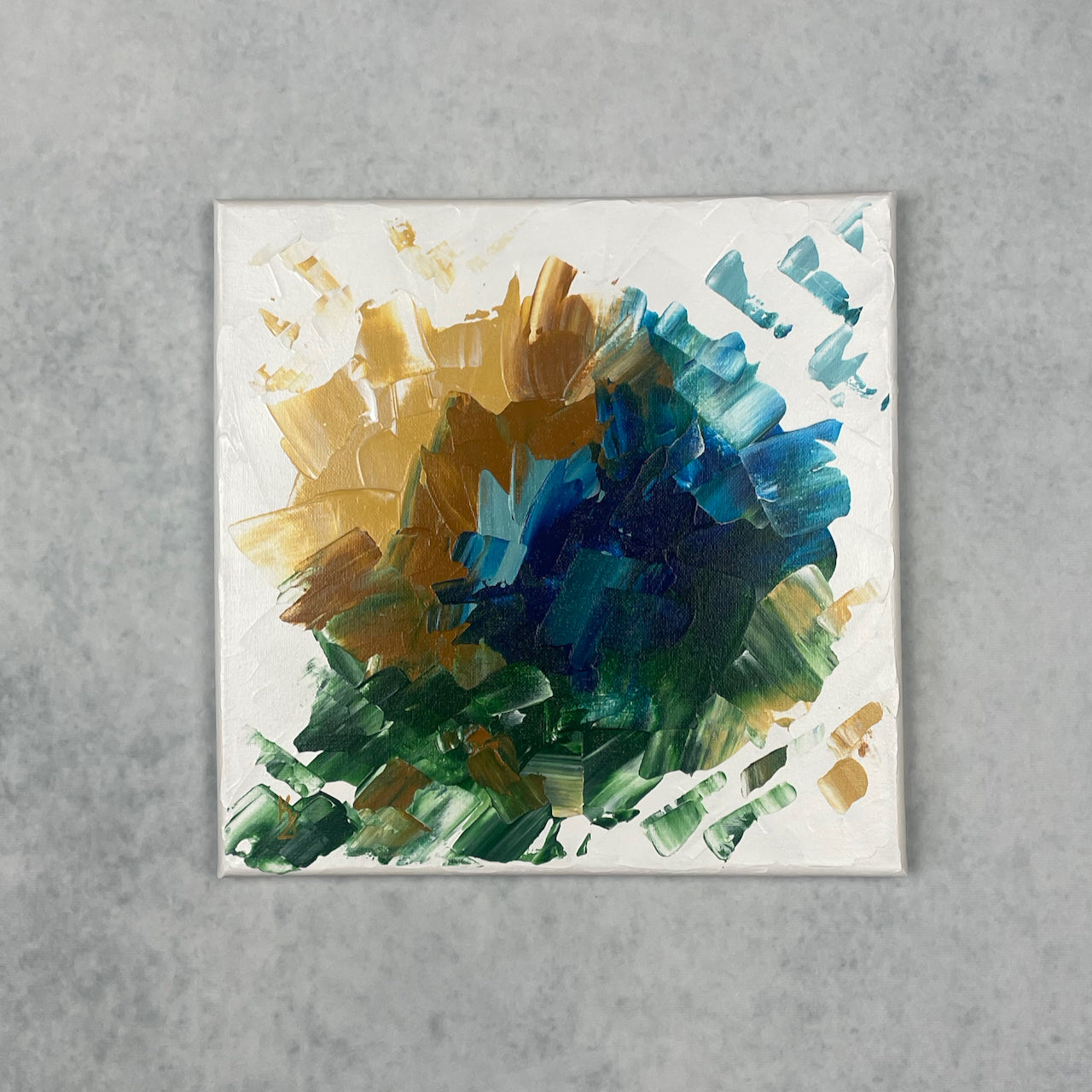 Touch of nature. Splash!.. Art, optimistic original abstract painting on canvas, wall decor
