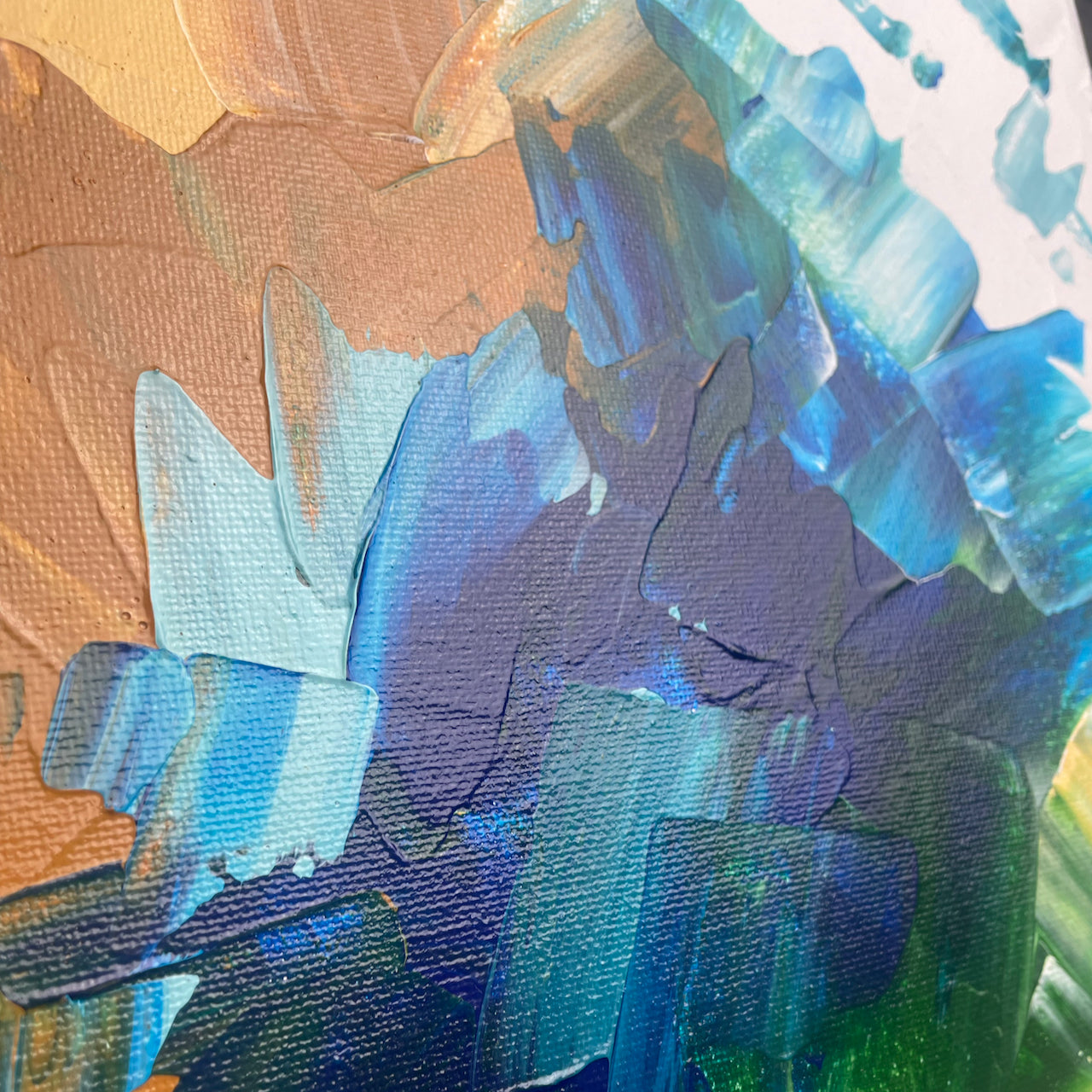 Touch of nature. Splash!.. Art, optimistic original abstract painting on canvas, wall decor