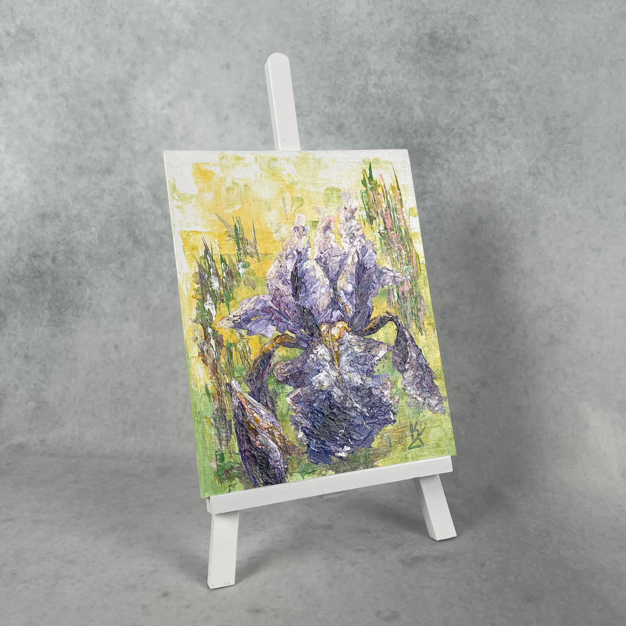 My painted garden. Iris. Yellow