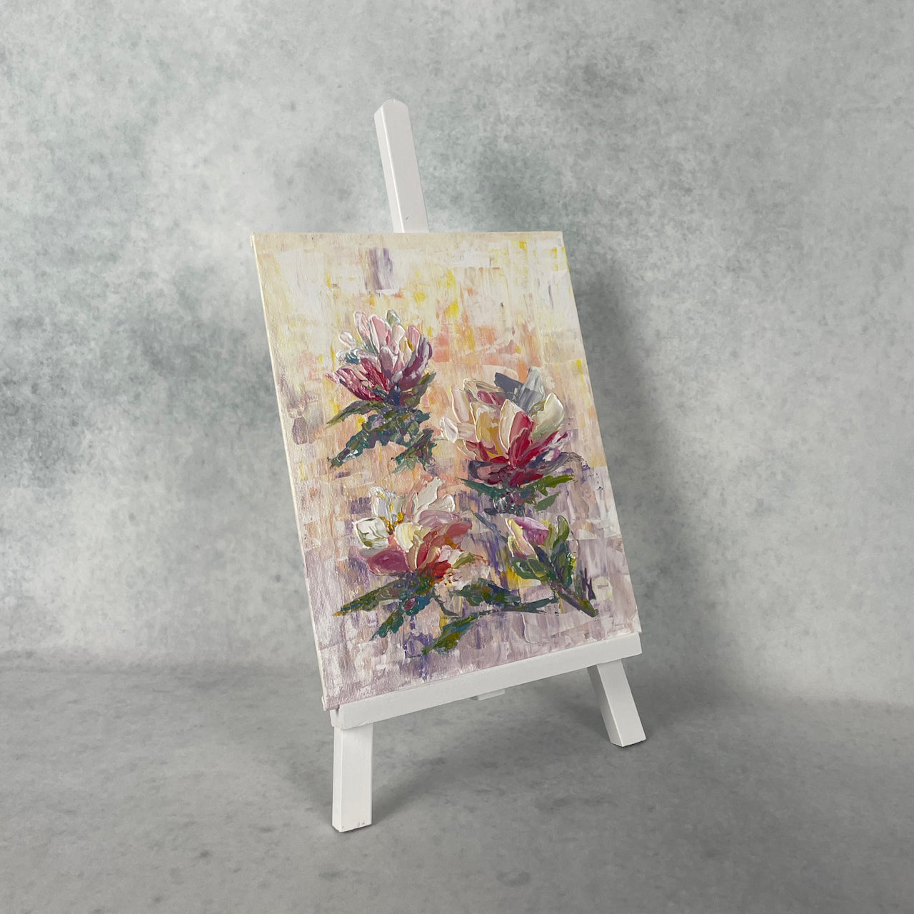 My painted garden. Pink magnolia