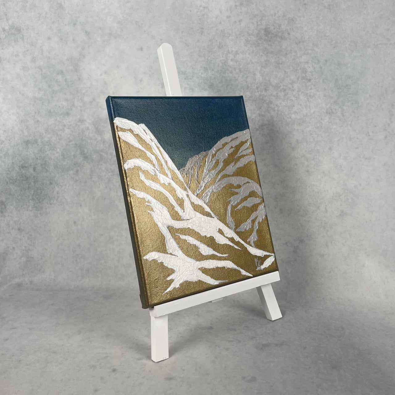 Golden Mountains... Original landscape painting on canvas