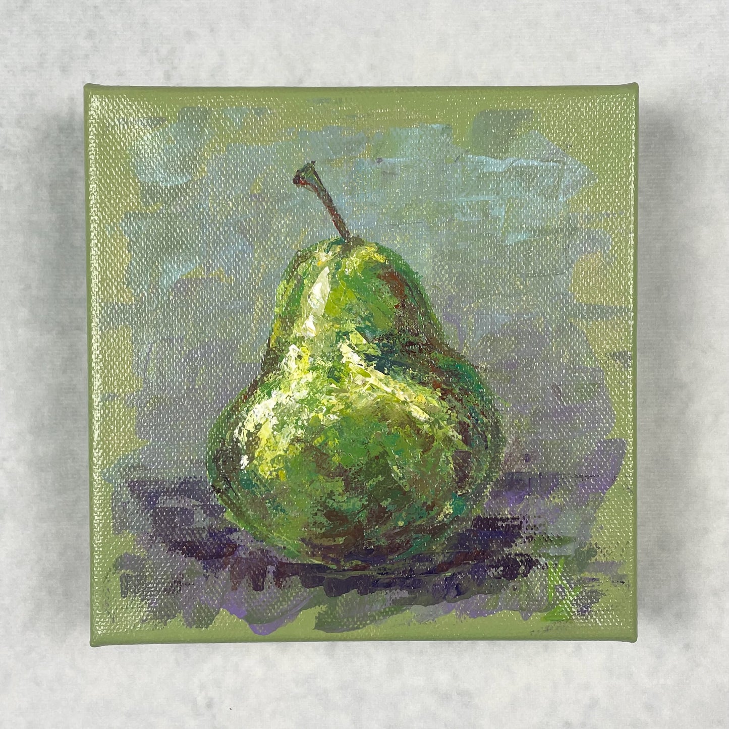 Pear. Green. Print