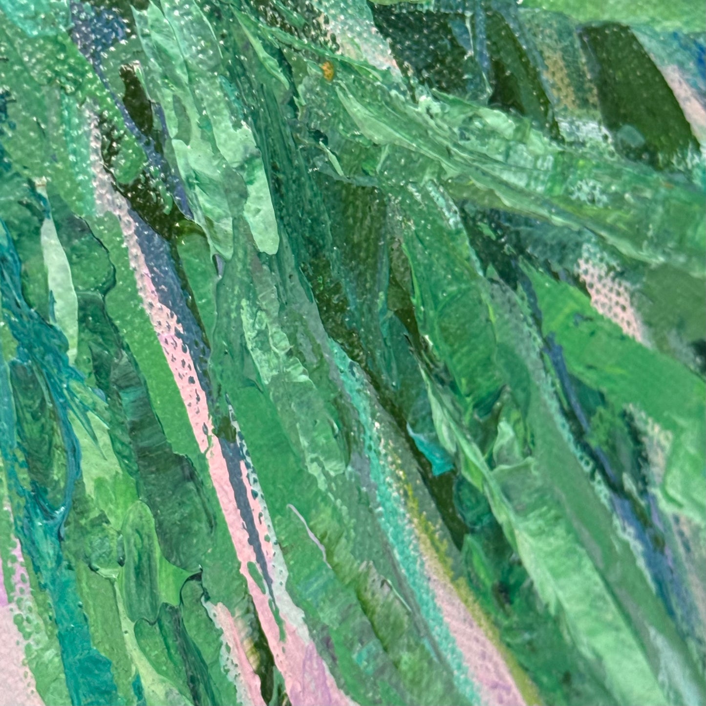 Mauve palm trees. Set of 2 paintings...Art, decor, optimistic original signed paintings