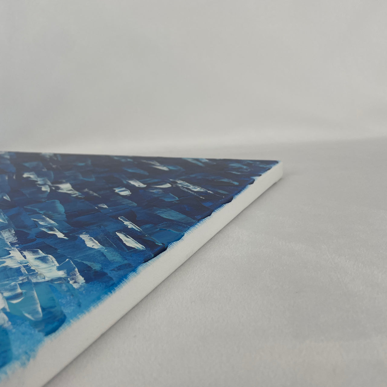 Where waves meet sand. Deep blue