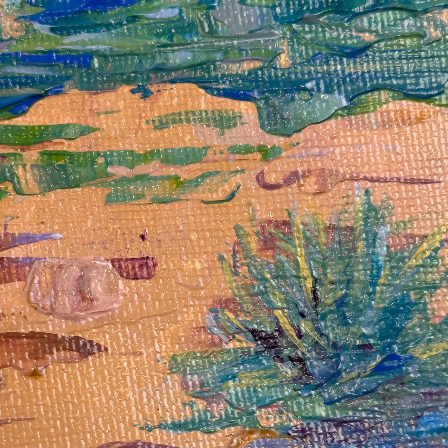 Park Point shallow... Art, decor, optimistic original signed landscape painting on canvas