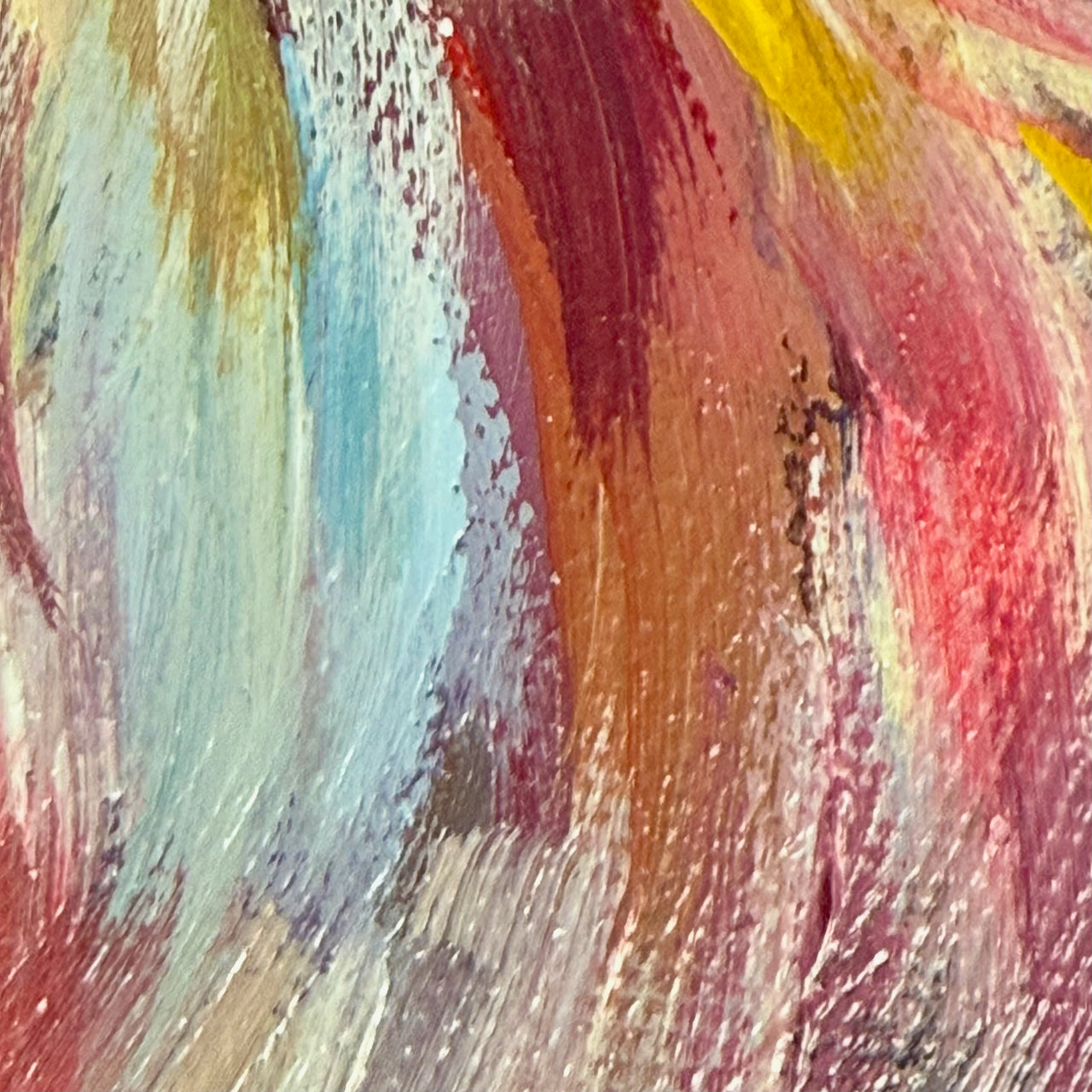 Rooster. Ultramarine. Optimistic Original Painting on Canvas Signed Wall Art Home Decor or Print