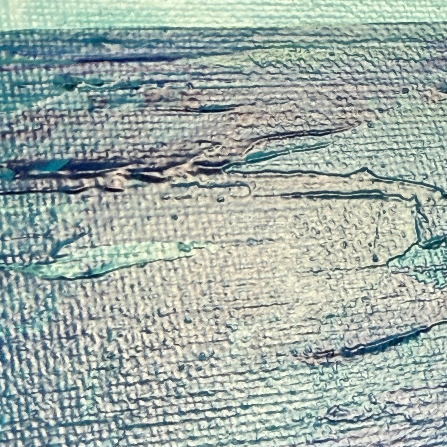 Teal water. Sailboat... Optimistic original abstract seascape ocean sailboat painting on canvas