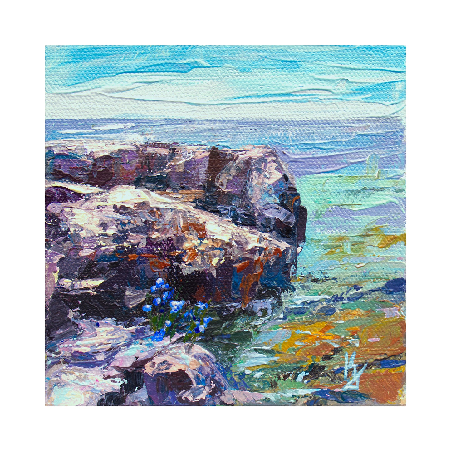 Bellflowers and Endless water. Print
