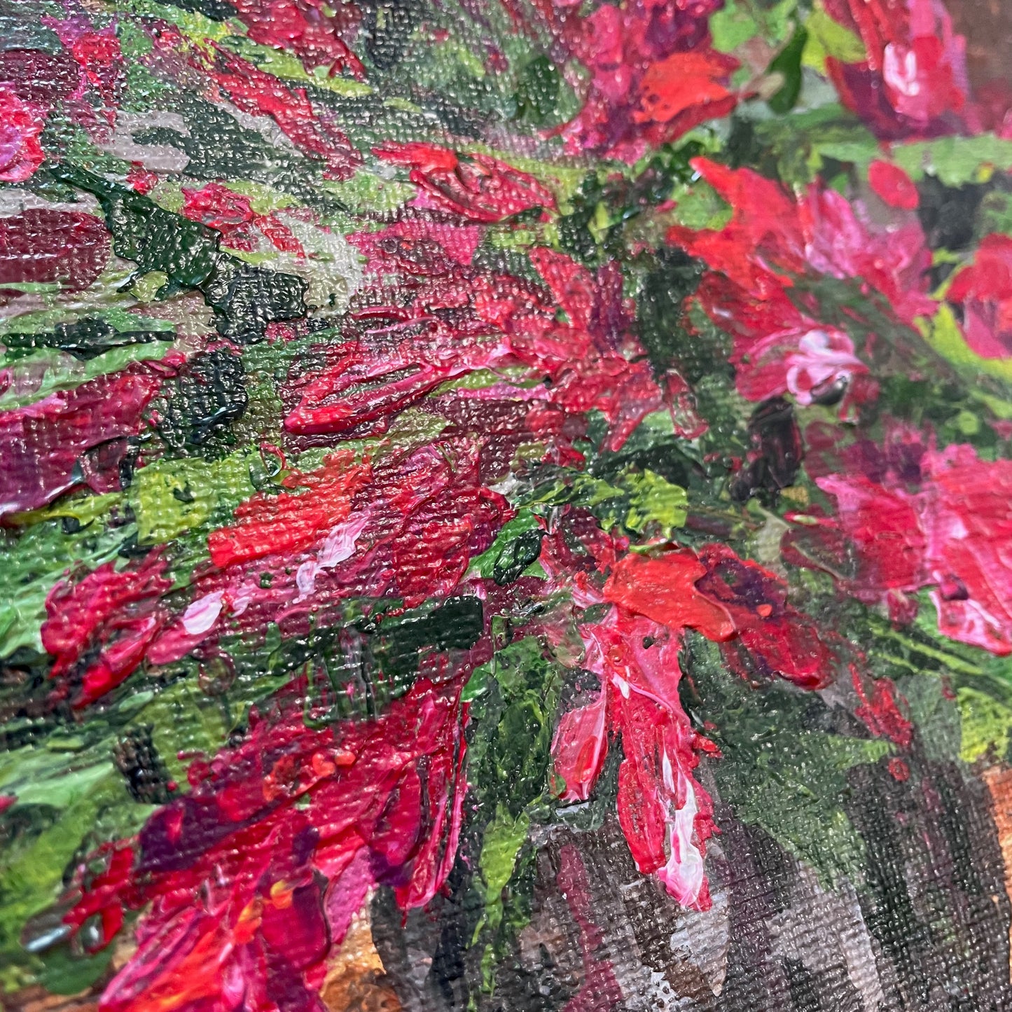 Christmas crimson cactus. Print