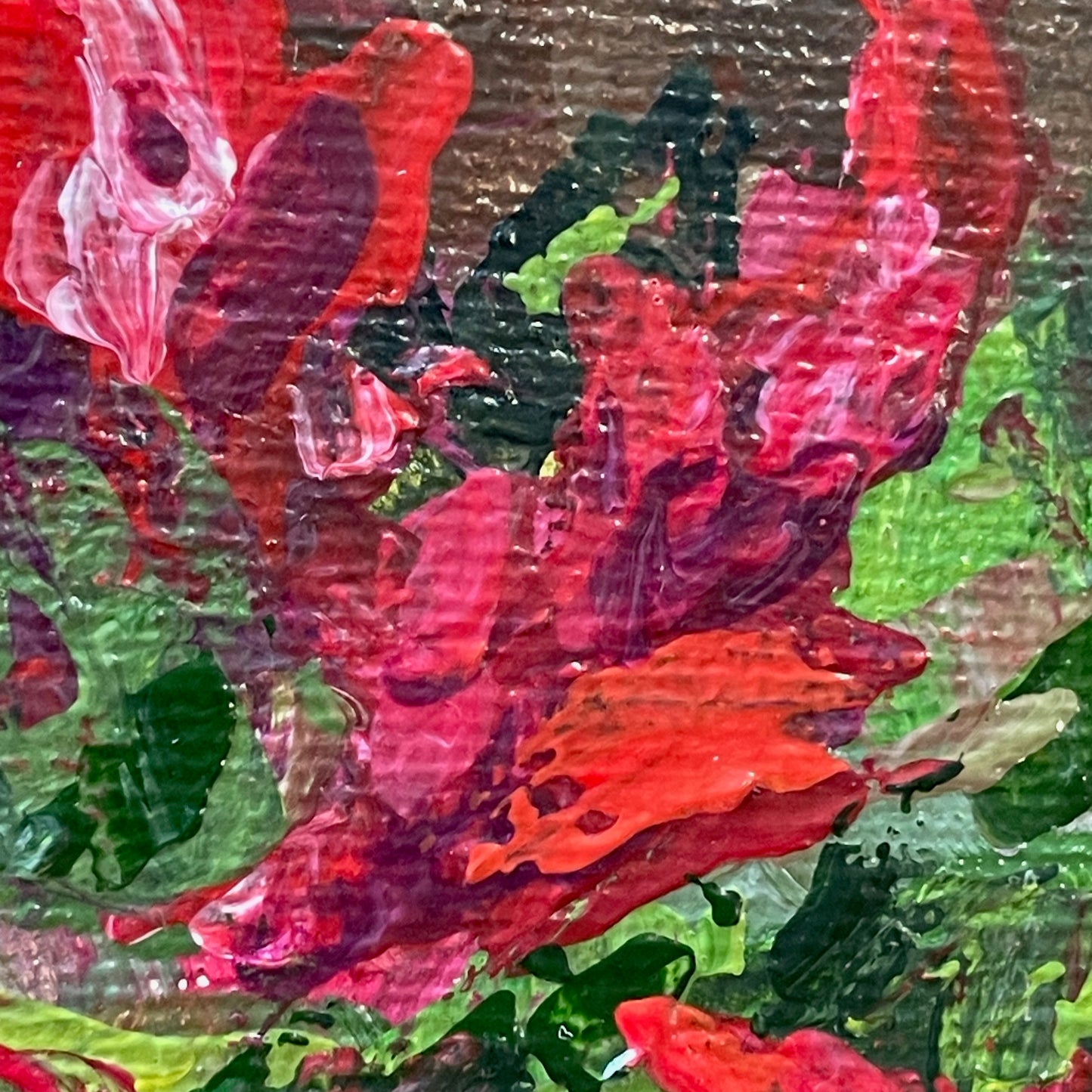 Christmas crimson cactus. Print