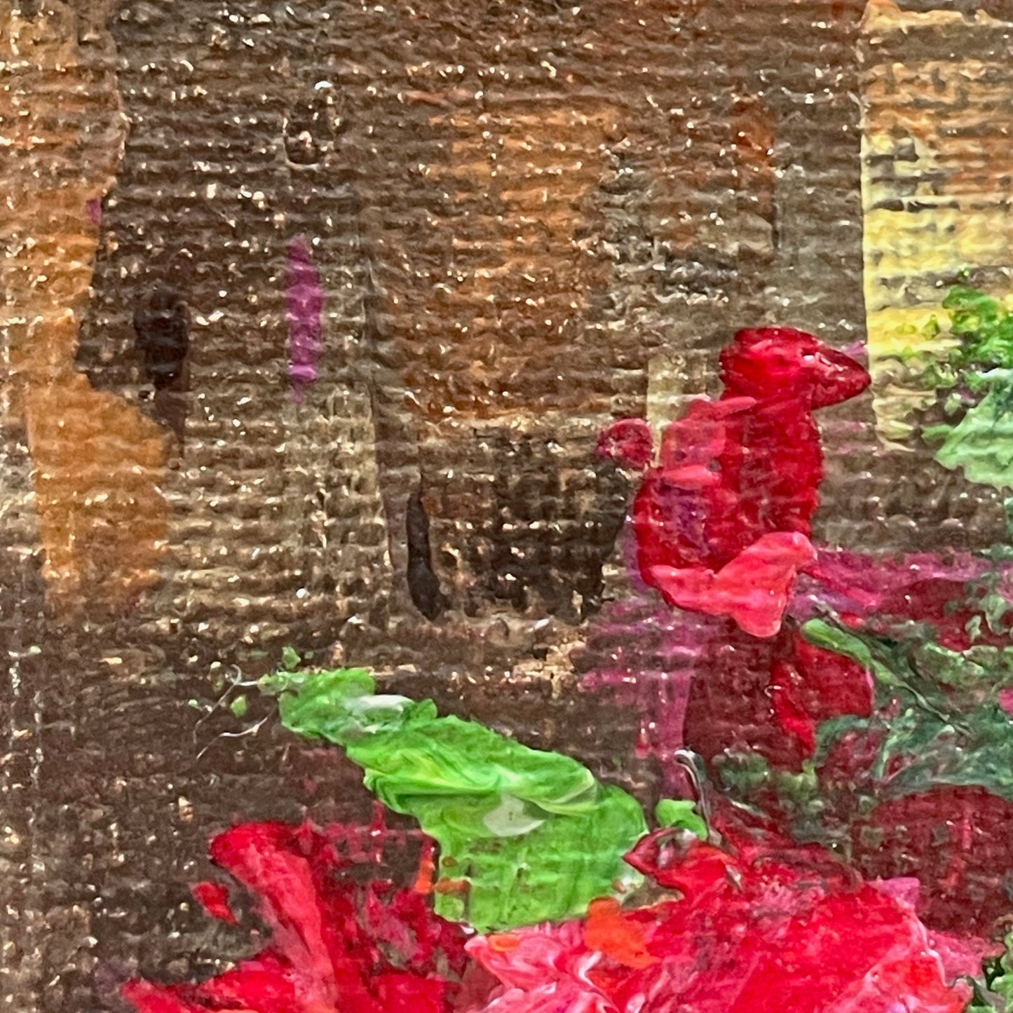 Christmas crimson cactus. Print