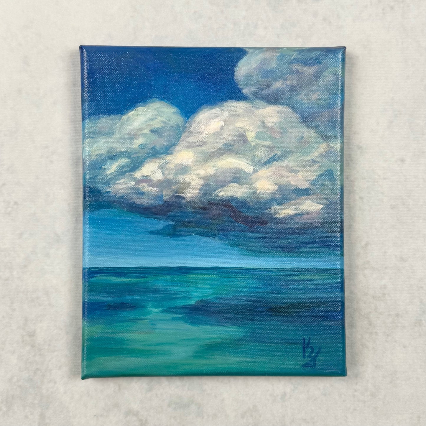 Clouds shadow. Teal