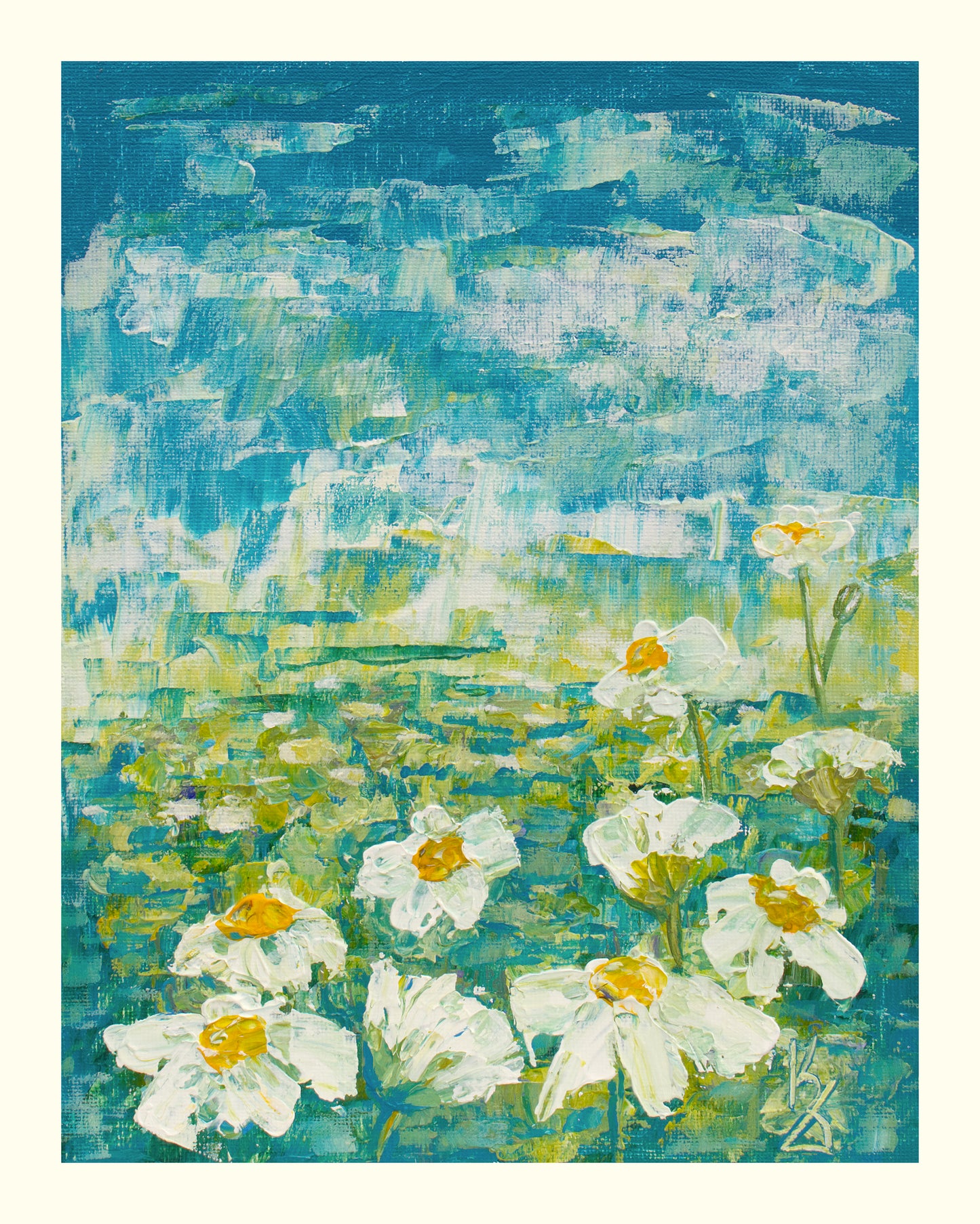 Daisies Meadow. Print