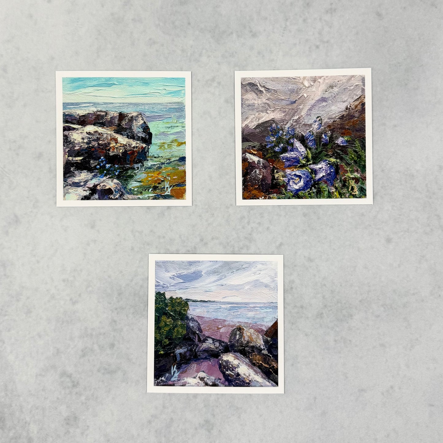 Bellflowers and Endless water. Print