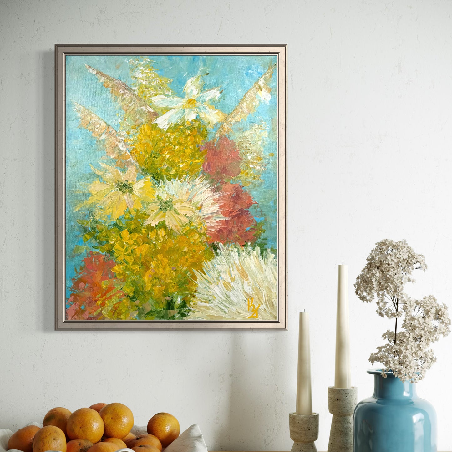 My painted garden. Yellow bouquet