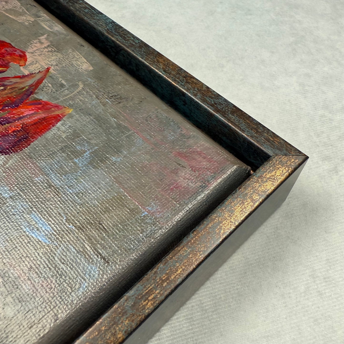 Amaryllis. Blue. Framed