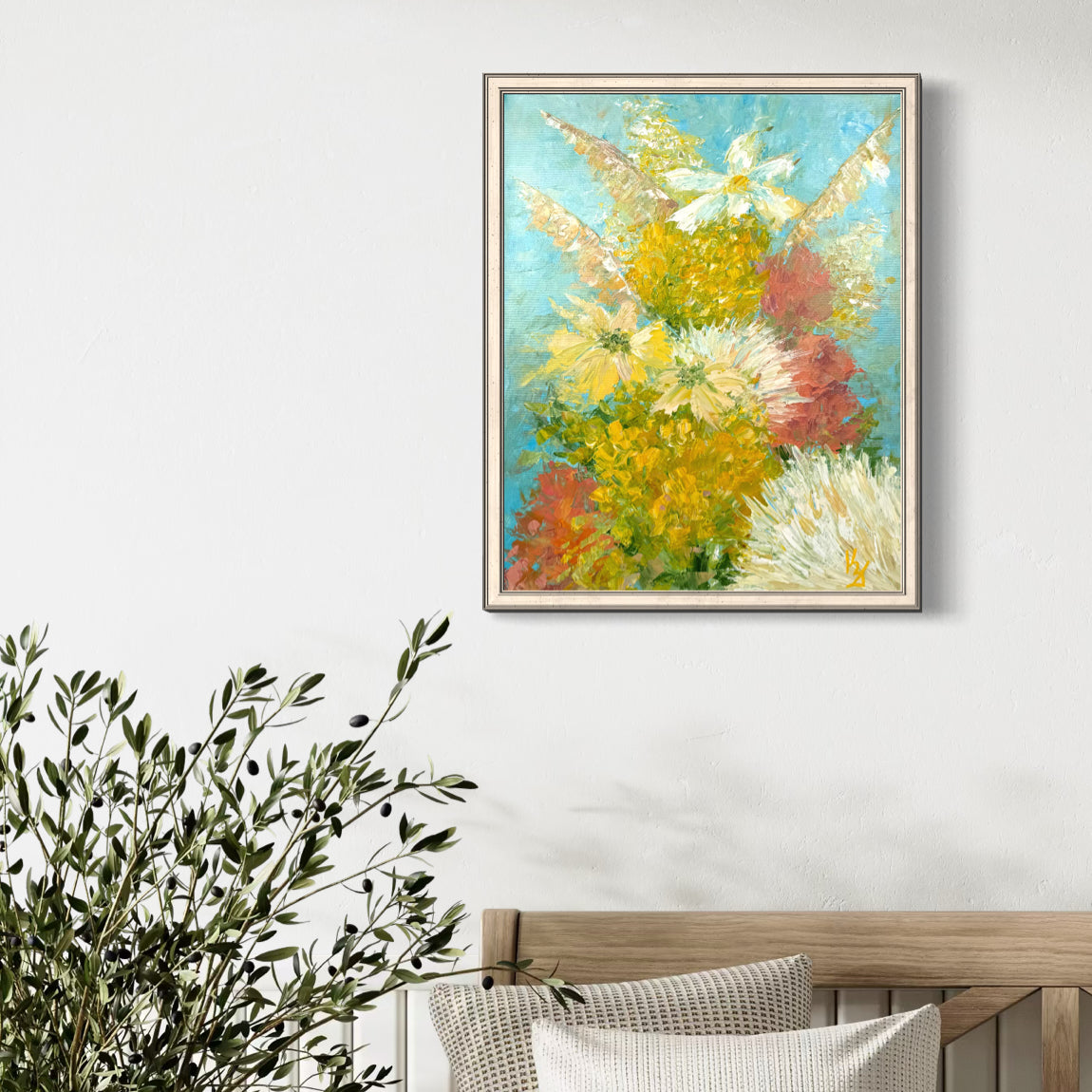 My painted garden. Yellow bouquet