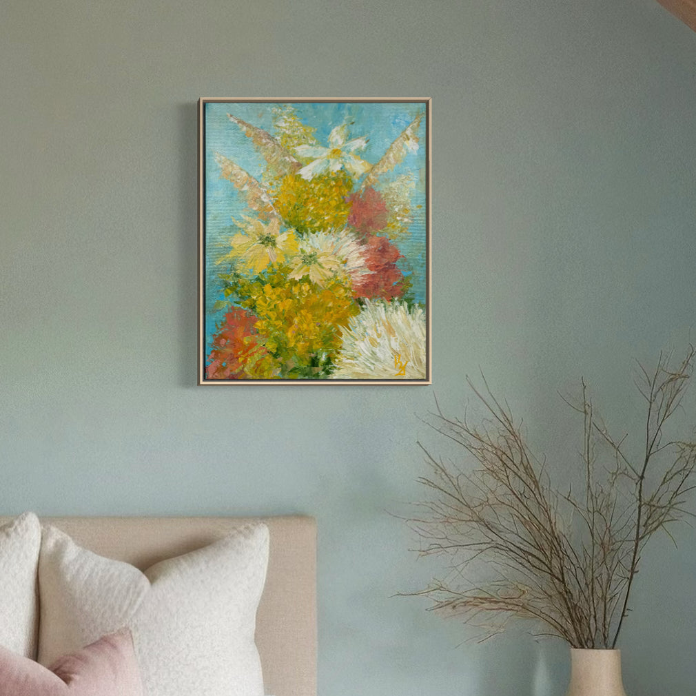 My painted garden. Yellow bouquet