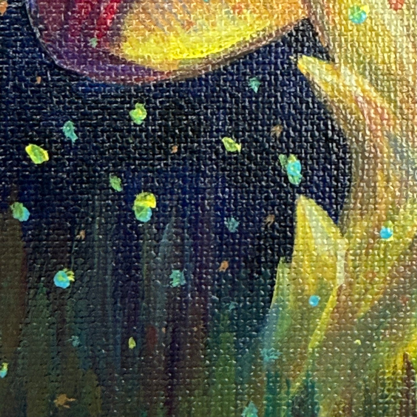 Glowing mushrooms dust