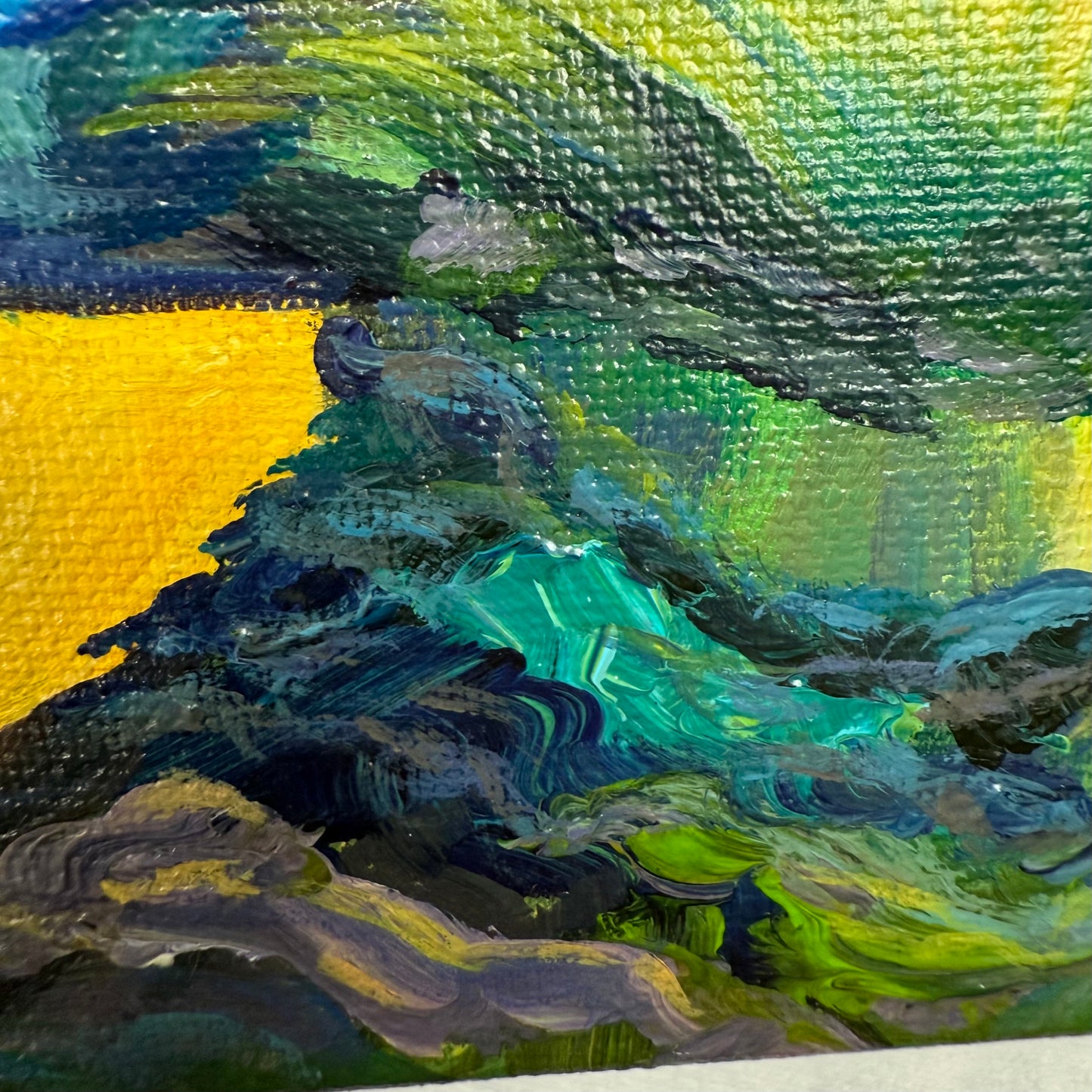 High-headed mushroom. Blue