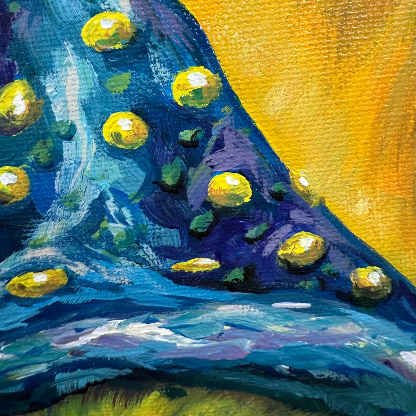 High-headed mushroom. Blue