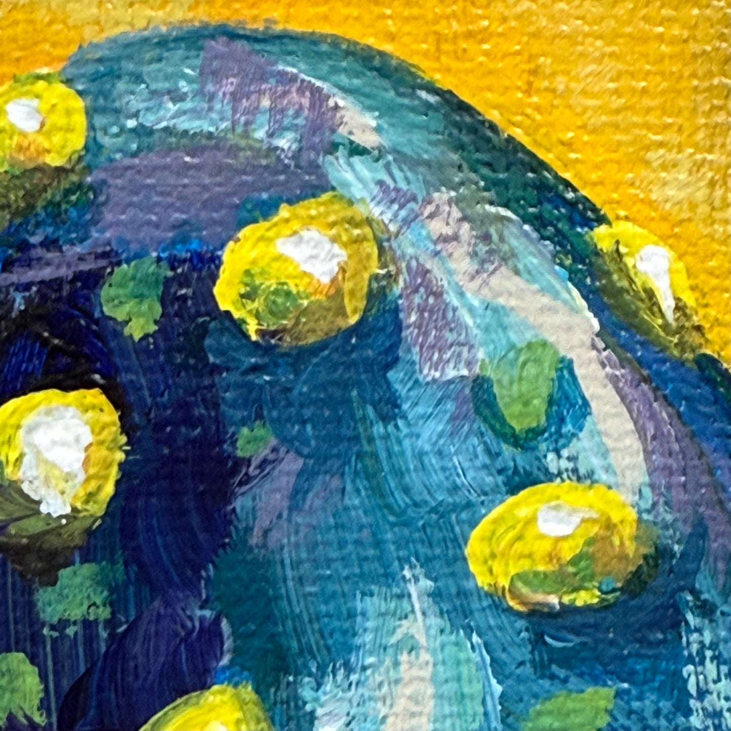 High-headed mushroom. Blue