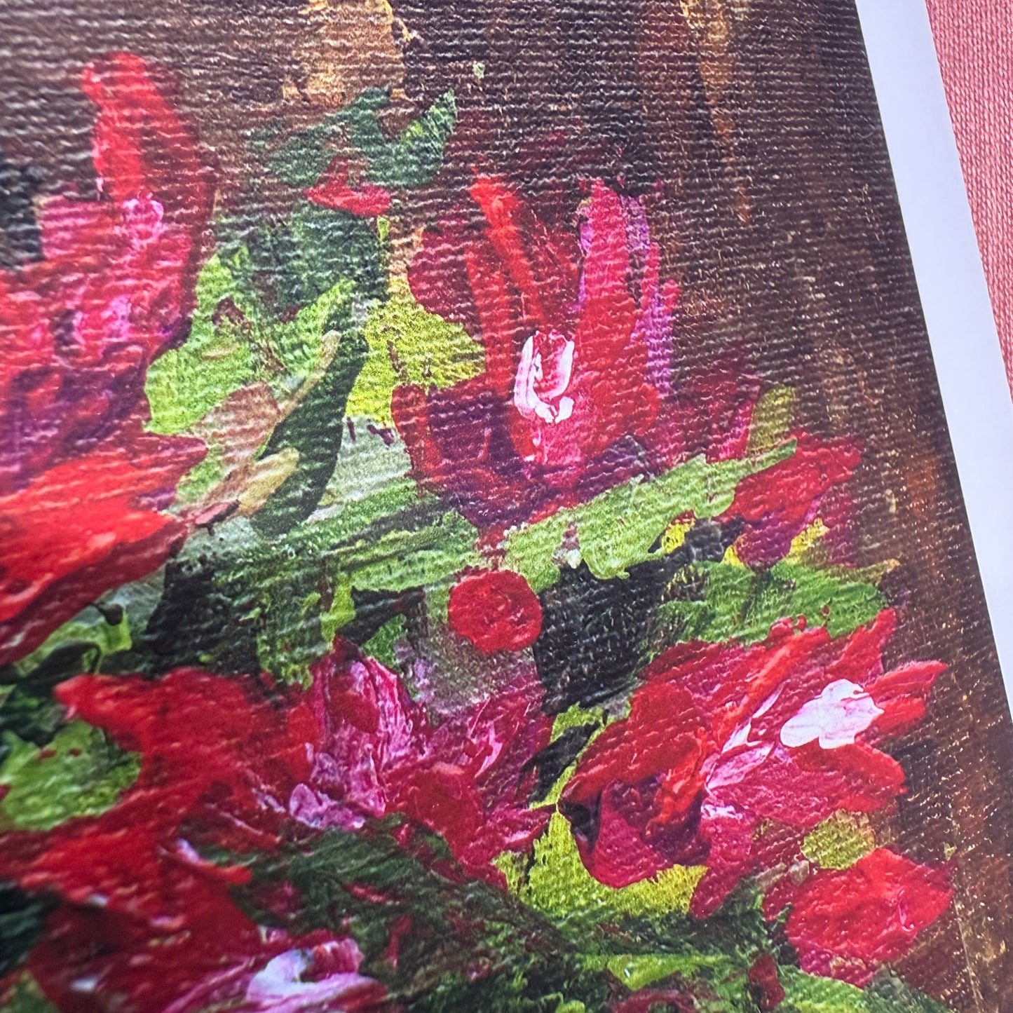 Christmas crimson cactus. Print