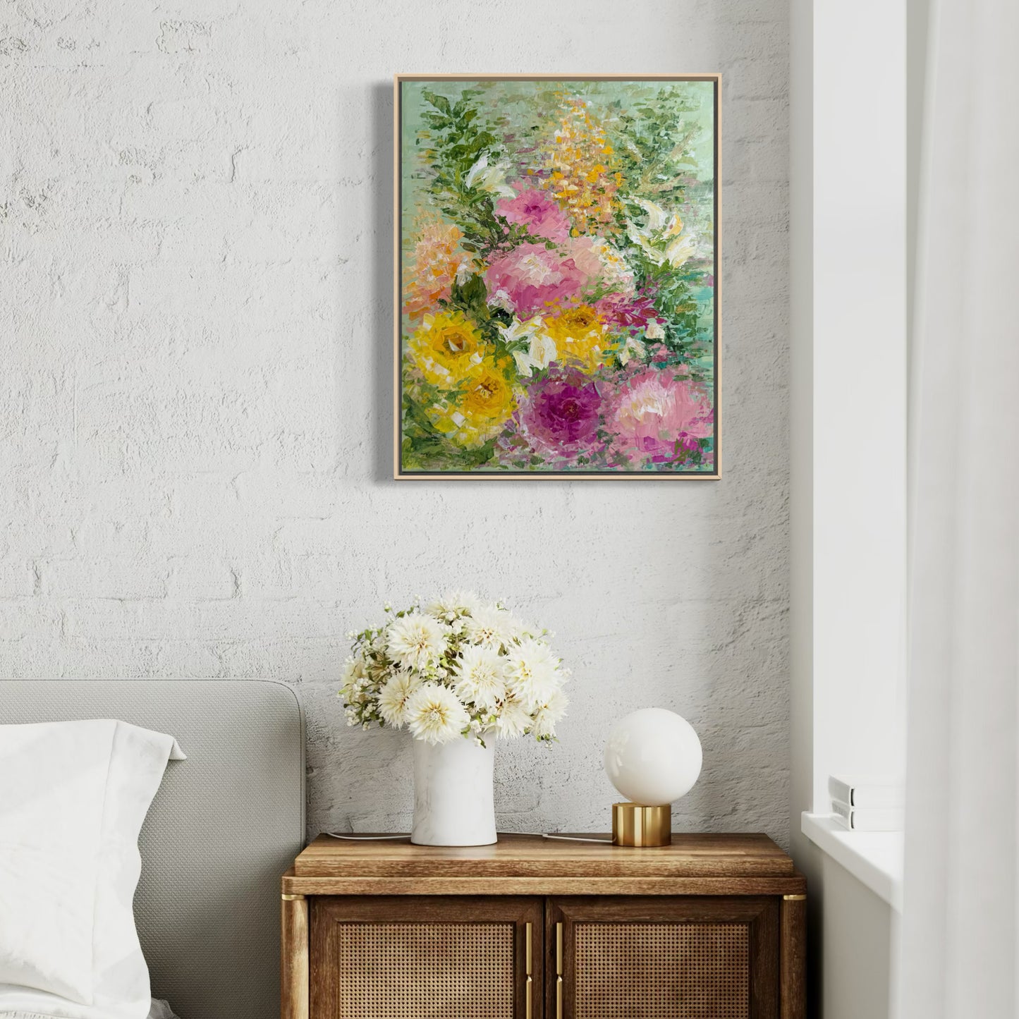 My painted garden. Pink bouquet