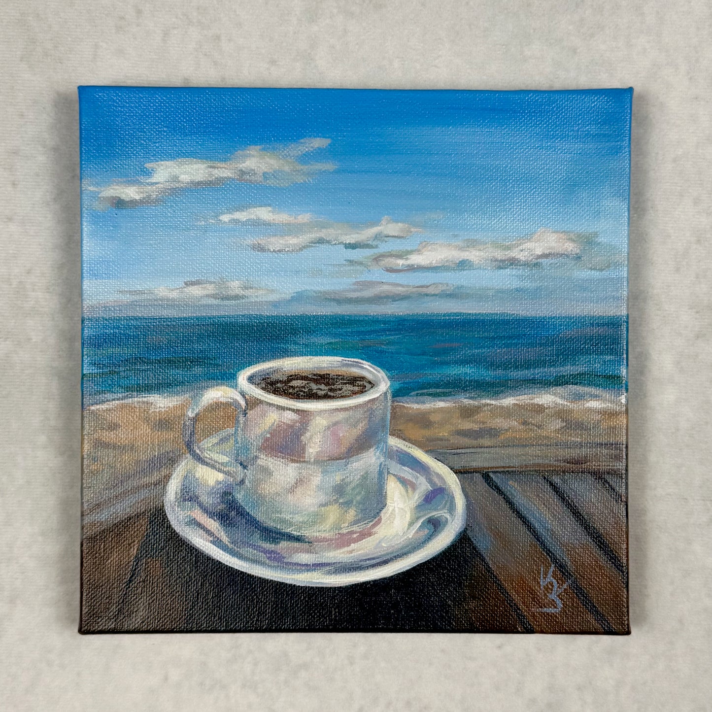 Coffee Breeze. Blue. Print