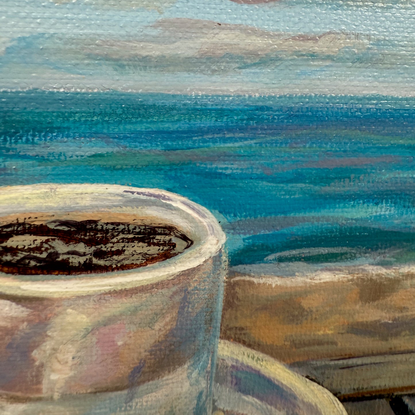 Coffee Breeze. Blue. Print