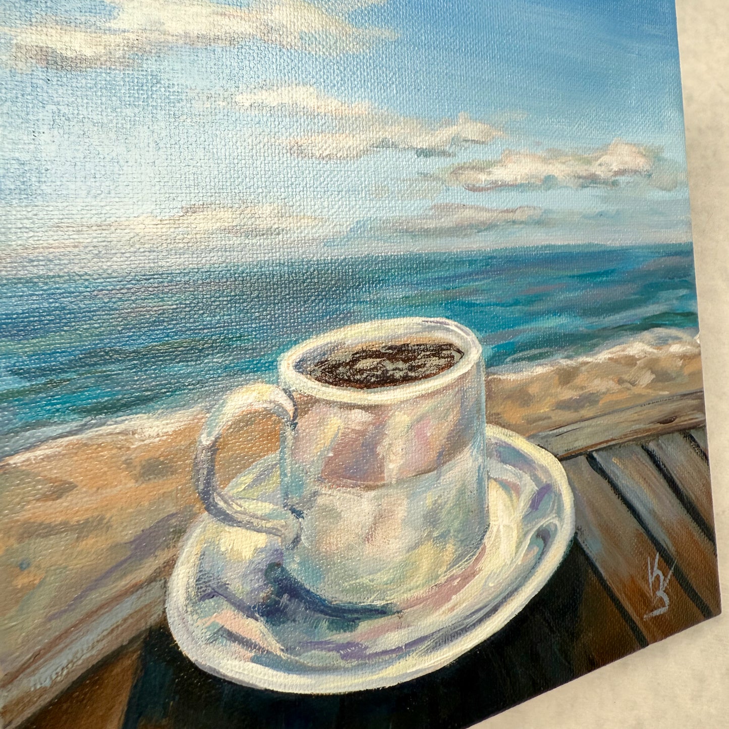 Coffee Breeze. Blue. Print